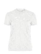 Vistasia Lace S/S Top - Noos Tops T-shirts & Tops Short-sleeved White ...