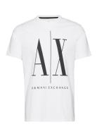 T-Shirt Tops T-shirts Short-sleeved White Armani Exchange