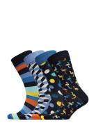 4-Pack Navy Gift Set Underwear Socks Regular Socks Blue Happy Socks
