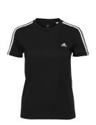 Loungewear Essentials Slim 3-Stripes Tee W Sport T-shirts & Tops Short...