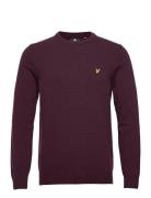 Crew Neck Lambswool Blend Jumper Tops Knitwear Round Necks Burgundy Ly...