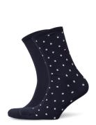Th Women Sock Dot 2P Underwear Socks Regular Socks Blue Tommy Hilfiger