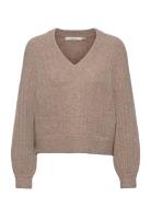 Alphagz R V-Pullover Tops Knitwear Jumpers Beige Gestuz