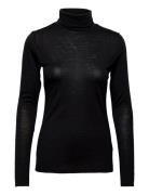 01 The Rollneck Tops T-shirts & Tops Long-sleeved Black My Essential W...