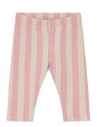 Leggings Verticalstripe Brushe Bottoms Leggings Pink Lindex