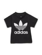 Trefoil Tee Tops T-shirts Short-sleeved Black Adidas Originals