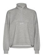 Light Grey Melange Comfy Half Zip Tops Sweat-shirts & Hoodies Sweat-sh...