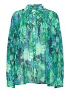 2Nd Adriana Tt - Soft Sheer Tops Shirts Long-sleeved Multi/patterned 2...