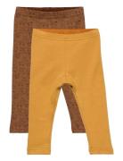 Leggings W.aop Bottoms Leggings Brown Pippi