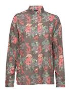 Edith Flower Print Viscose Shirt Tops Shirts Long-sleeved Multi/patter...