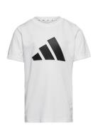 U Tr-Es Logo T Sport T-shirts Short-sleeved White Adidas Sportswear
