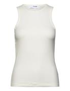 Slfanna O-Neck Tank Top Noos Tops T-shirts & Tops Sleeveless White Sel...