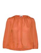 Rodebjer Shakina Tops Blouses Long-sleeved Orange RODEBJER