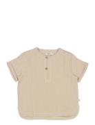 Shirt Abraham Tops T-shirts Short-sleeved Cream Wheat