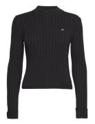 Tjw Bxy Rib Sweater Tops Knitwear Jumpers Black Tommy Jeans