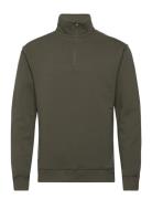 Ken Half Zip Sweatshirt Tops Sweat-shirts & Hoodies Sweat-shirts Khaki...