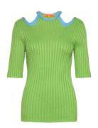 Leva, 1705 Textured Viscose Tops Knitwear Jumpers Green STINE GOYA