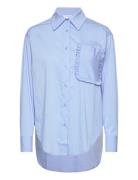 Shirt Tops Shirts Long-sleeved Blue Rosemunde