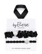 Silver & Black Accessories Hair Accessories Scrunchies Black ByEloise