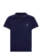 Custom Slim Fit Terry Polo Shirt Tops Polos Short-sleeved Navy Polo Ra...