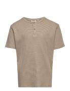 T-Shirt Lumi Tops T-shirts Short-sleeved Beige Wheat