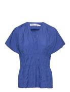 Eilleyiw Top Tops Blouses Short-sleeved Blue InWear