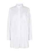 Lr-Isla Solid Tops Shirts Long-sleeved White Levete Room