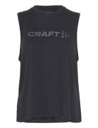 Core T Bi-Blend Tank Top W Sport T-shirts & Tops Sleeveless Black Craf...