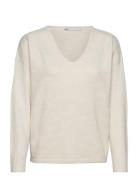 Onlrica Life L/S V-Neck Pullo Knt Tops Knitwear Jumpers Cream ONLY