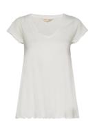 Carole Top Tops T-shirts & Tops Short-sleeved White ODD MOLLY