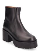 Round Toe Ankle Boots Shoes Boots Ankle Boots Ankle Boots With Heel Bl...