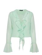 Electra Top Tops Blouses Long-sleeved Green Gina Tricot