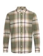 Jeremy Flannel Shirt Tops Shirts Casual Green Les Deux