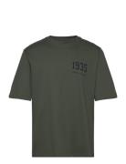Mid Sleeve Tee 1935 Gots Tops T-shirts Short-sleeved Green Resteröds