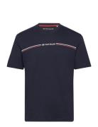 Printed Crewneck T-Shirt Tops T-shirts Short-sleeved Navy Tom Tailor