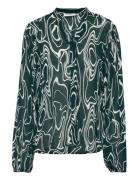 Mschtelena Rikkelie Shirt Aop Tops Blouses Long-sleeved Blue MSCH Cope...