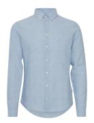 Cfanton 0053 Bd Ls Linen Mix Shirt Tops Shirts Casual Blue Casual Frid...