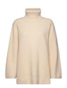 Slfmary Ls Long Knit Roll Neck Tops Knitwear Turtleneck Cream Selected...
