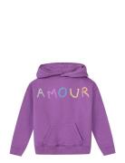 Plantes Amour Scrawl Tops Sweat-shirts & Hoodies Hoodies Purple Maison...