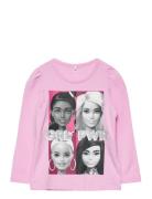 Nmfsemma Barbie Ls Top Sky Tops T-shirts Long-sleeved T-shirts Pink Na...