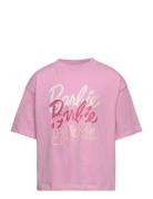 Tnbarbie Os S_S Tee Tops T-shirts Short-sleeved Pink The New