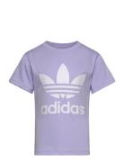 Trefoil Tee Tops T-shirts Short-sleeved Purple Adidas Originals