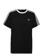 Essentials 3-Stripes T-Shirt Sport T-shirts & Tops Short-sleeved Black...