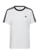 Essentials 3-Stripes T-Shirt Sport T-shirts & Tops Short-sleeved White...