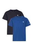 2Pack Crew-Neck Sport T-shirts Short-sleeved Blue Champion