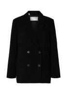 Slftinni Ls Relaxed Blazer Noos Blazers Double Breasted Blazers Black ...