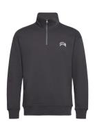 Half Zip Sws Tops Sweat-shirts & Hoodies Sweat-shirts Black Lee Jeans