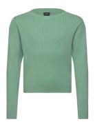 Nlffulla Ls Short Knit Tops T-shirts Long-sleeved T-shirts Green LMTD