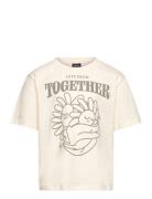 Nlftogether Ss Short L Top Tops T-shirts Short-sleeved Cream LMTD