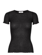 Belize Poinetelle T-Shirt Tops T-shirts & Tops Short-sleeved Black Ros...